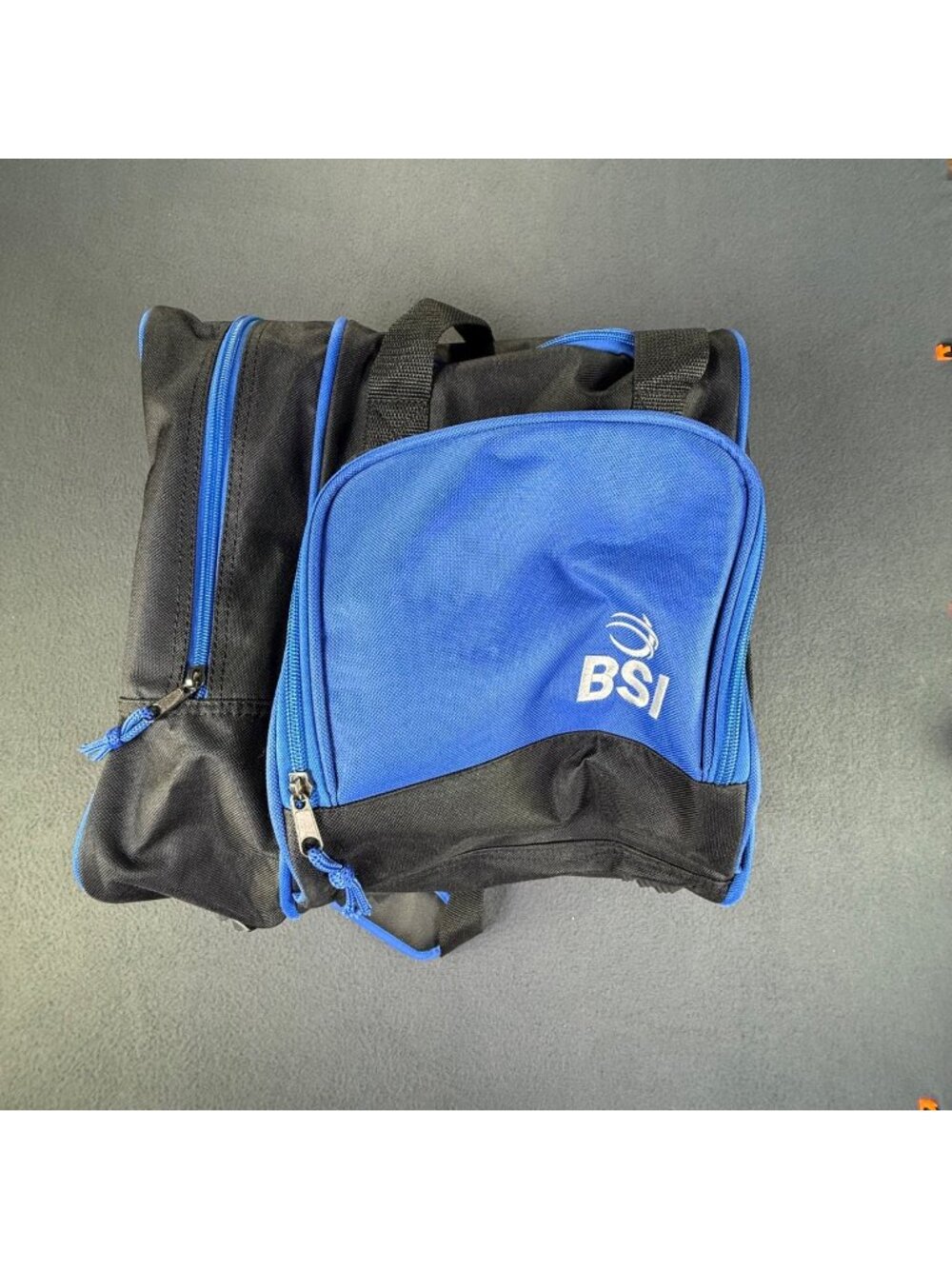 BSI Deluxe Single Bowling Bag Black/Blue Excellent Shape 13X13X12